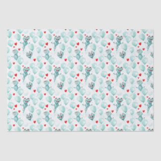 Frogs and hearts frogs as balloons tissue paper