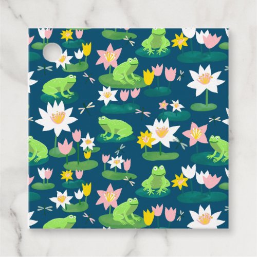 Frogs and Lily Pads Cute BABY SHOWER Birthday Kids Favor Tags