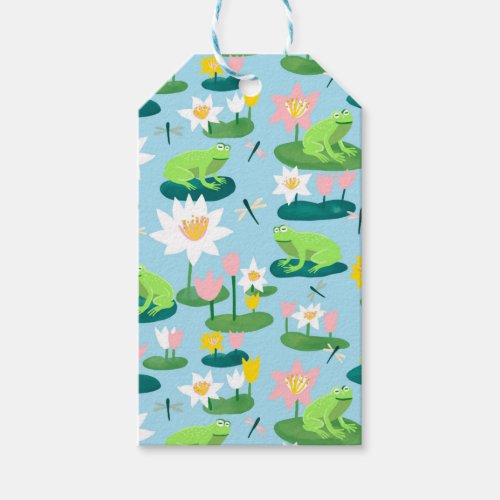 Frogs and Lily Pads Cute BABY SHOWER Birthday Kids Gift Tags