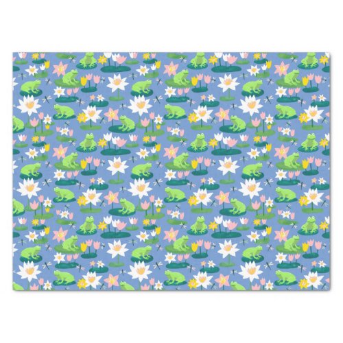 Frogs and Lily Pads Cute BABY SHOWER Birthday Kids Tissue Paper