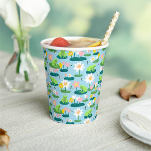 Frogs and Lily Pads Cute Birthday BABY SHOWER  Paper Cups