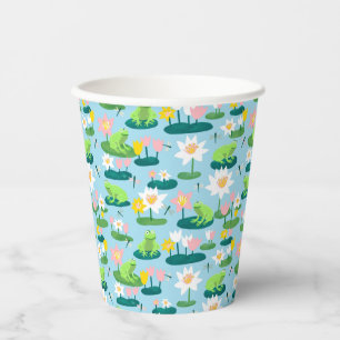 Frogs and Lily Pads Cute Birthday BABY SHOWER Paper Cups