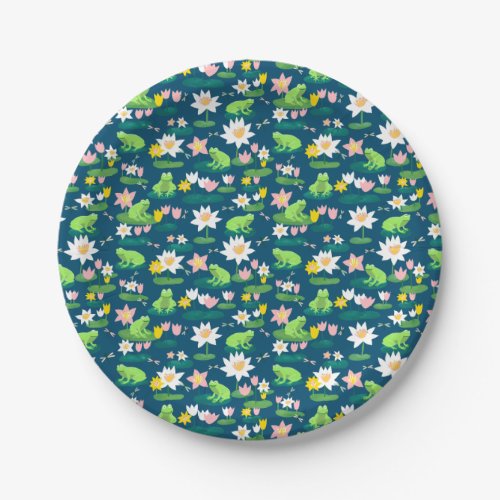 Frogs and Lily Pads Cute Birthday BABY SHOWER Paper Plates