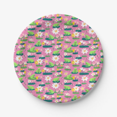 Frogs and Lily Pads Cute Birthday BABY SHOWER Paper Plates
