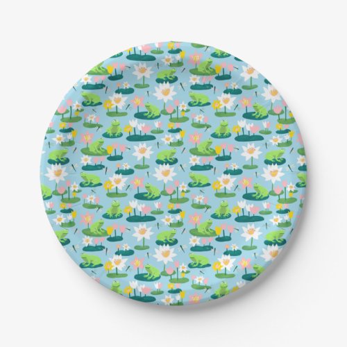 Frogs and Lily Pads Cute Birthday BABY SHOWER Paper Plates