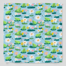Frogs and Lily Pads Cute Custom Bandana