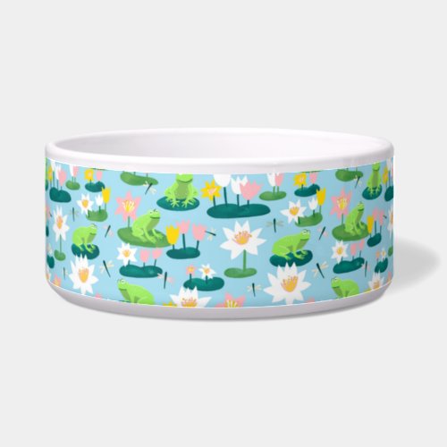 Frogs and Lily Pads Cute Custom Bowl