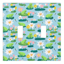 Frogs and Lily Pads Cute Light Switch Cover