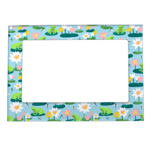 Frogs and Lily Pads Cute Magnetic Frame