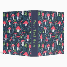 Frogs and Mushrooms Binder, 1"