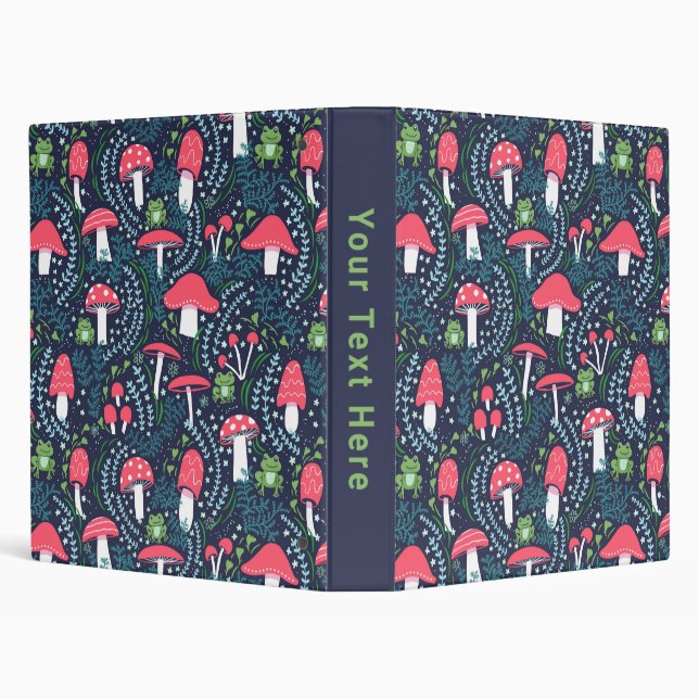 Frogs and Mushrooms Binder, 1" 3 Ring Binder (Background)