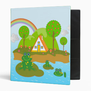 Frogs and orange trees binder