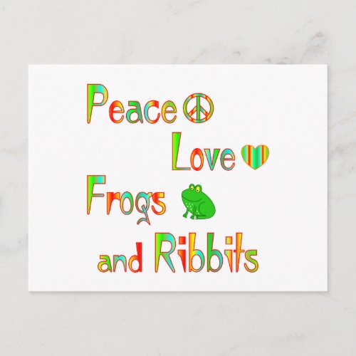 Frogs and Ribbits Postcard