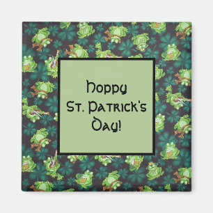 Frogs and Shamrocks Magnet