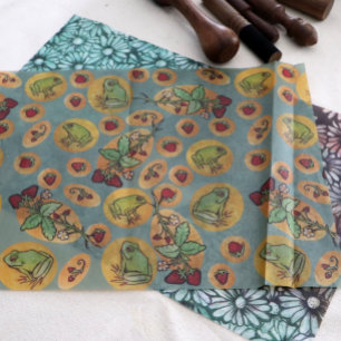 Frogs and Strawberries Tissue Paper