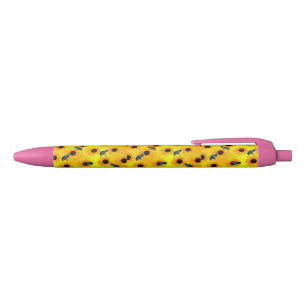 "Frogs and Sunflowers: A Playful Nature Pattern" Pen