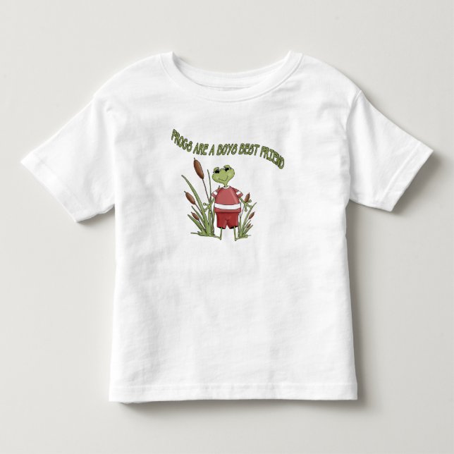 Frogs Are a Boys Best Friend Toddler T-shirt (Front)