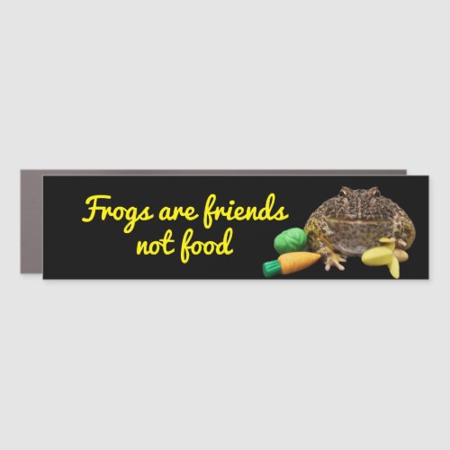 Frogs are friends not food car magnet