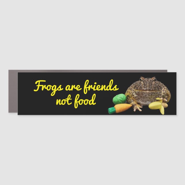 Frogs are friends not food car magnet (Front)