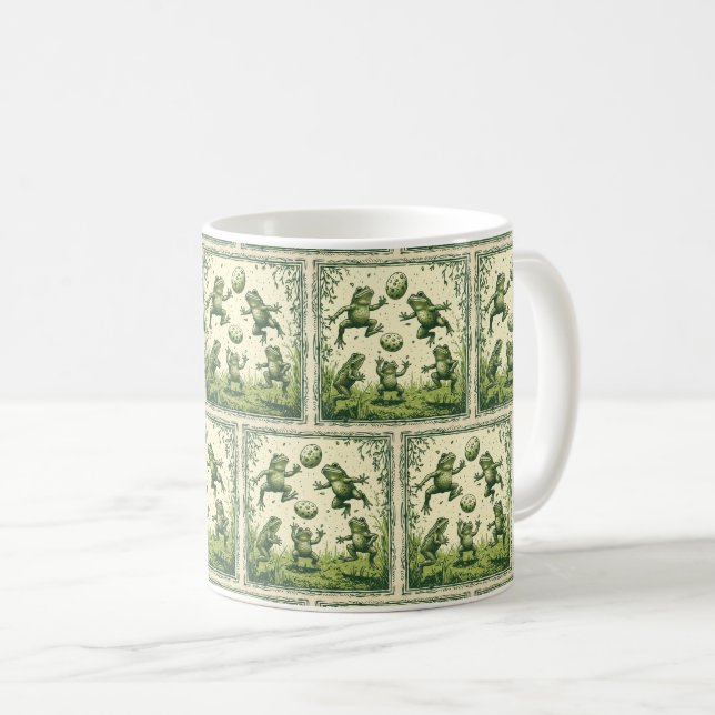 Frogs at Play: Easter Amphibian Delights 🌟🐸 Coffee Mug (Front Right)