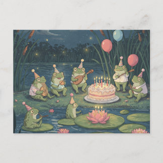 Frogs Birthday Postcard