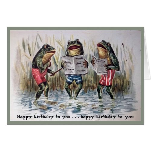 Frogs Birthday Song Happy Birthday Card