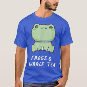Frogs & Bubble Tea Kawaii Anime Esthetic Ambhibia T-Shirt