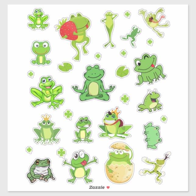 frogs bundle cut vinyl sticker (Sheet)