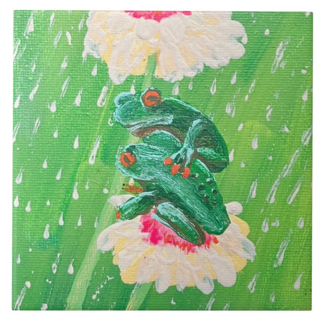 Frogs Ceramic Tile (Front)