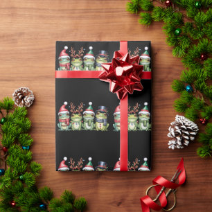 Frogs Christmas Frog Lover Cute Santa Animals Wrapping Paper