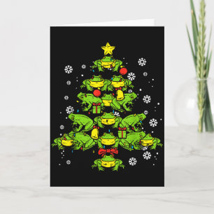 Frogs Christmas Tree Animal Xmas Women Men Kids Card