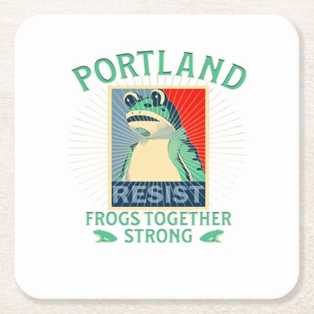 Frogs Classic Square Paper Coaster (Front)