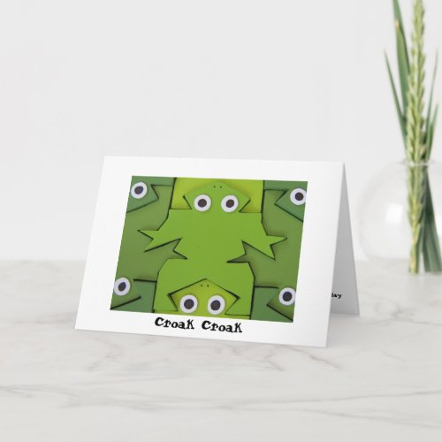 Frogs Croak Croak Birthday card