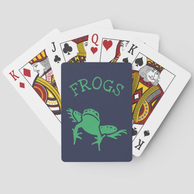Frogs (customize or personalize) poker cards (Back)