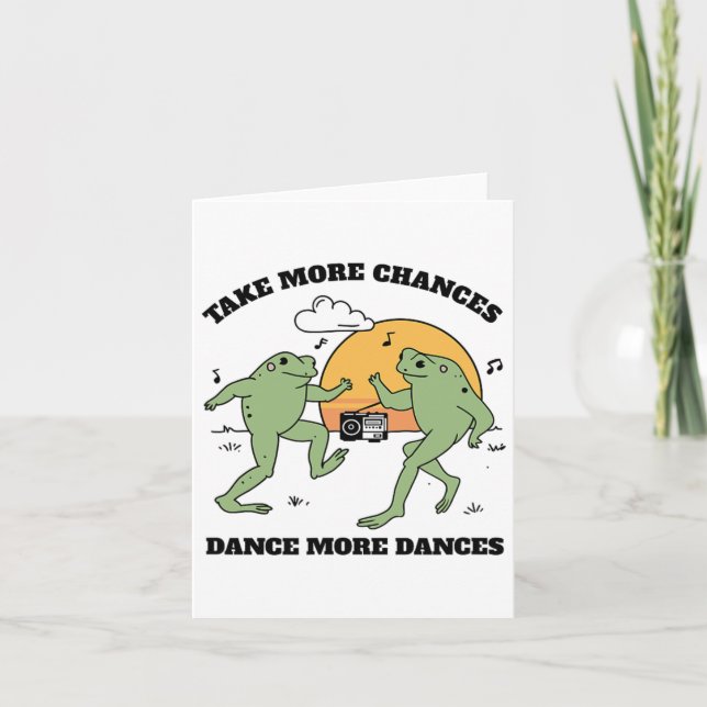 Frogs Dancing Together  Card (Front)