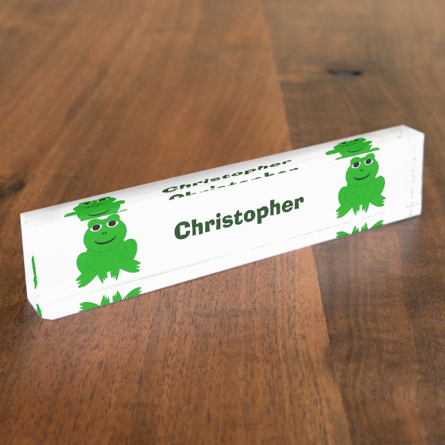 Frogs Design Name Plate (Side)