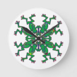 Frogs Doing Synchronised Swimming Round Clock at Zazzle