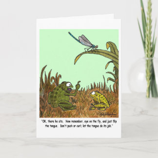 FROGS & DRAGONFLY card