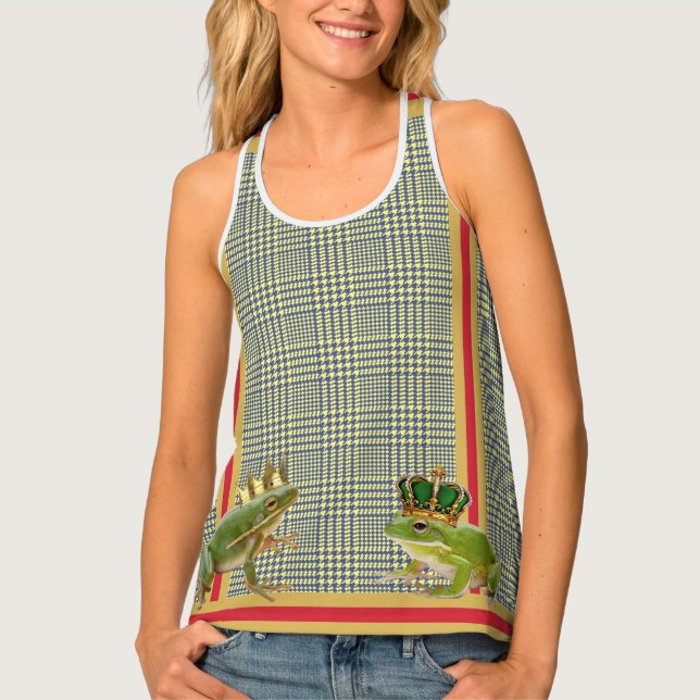 Frogs golden crown tank top (Front)