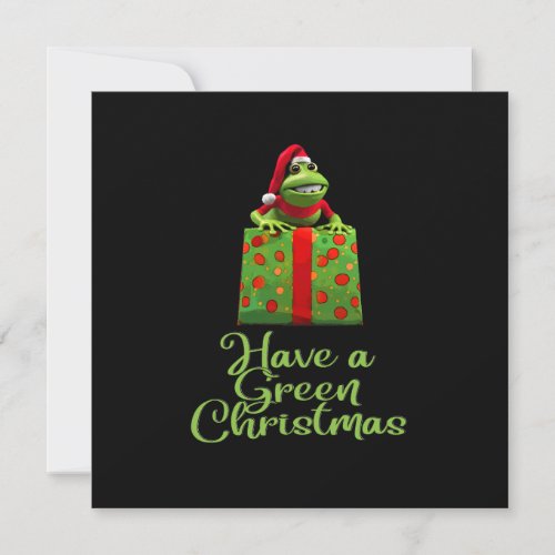 FROGS HAVE A GREEN CHRISTMAS CHRISTMAS FROG HOLIDAY CARD