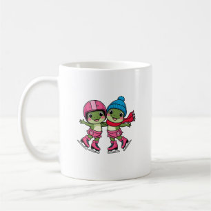 Frogs Ice Skating Coffee Mug