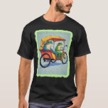 Frogs In A Rickshaw Graphic T-Shirt