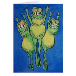 Frogs Jumping for Joy Cards
