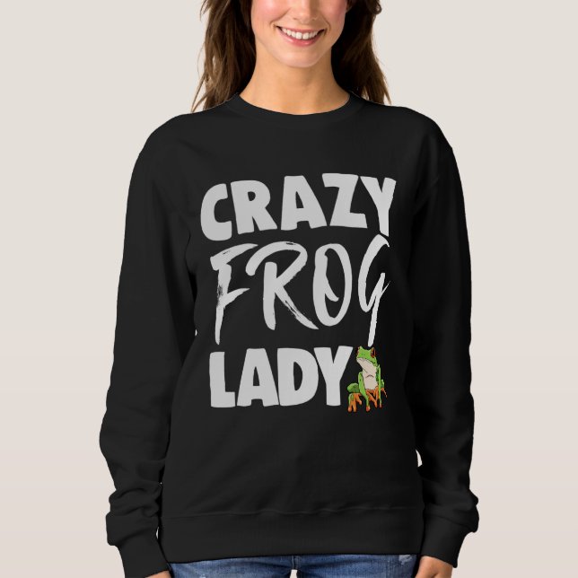 Frogs Lady  Women Frog Love Sweatshirt (Front)