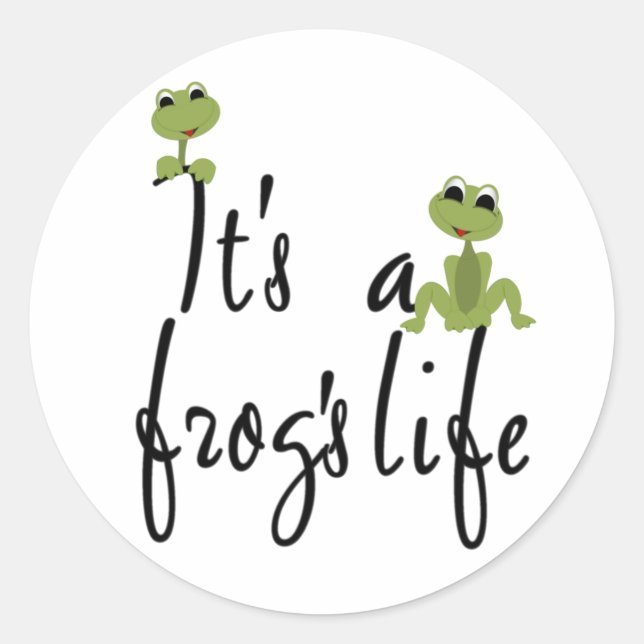 Frogs Life  Classic Round Sticker (Front)