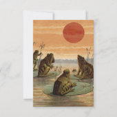 Frogs Lily Pads Moon Illustration (Front)