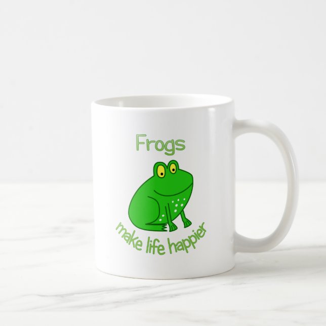 Frogs Make Life Happier Coffee Mug (Right)