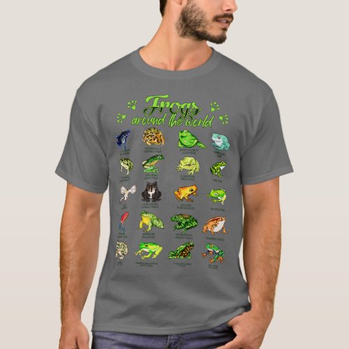 Frogs of the world frog species T_Shirt