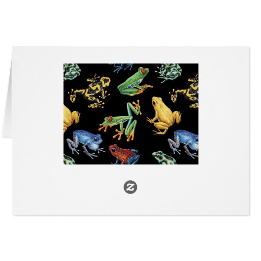 Frogs on black (Back Horizontal)