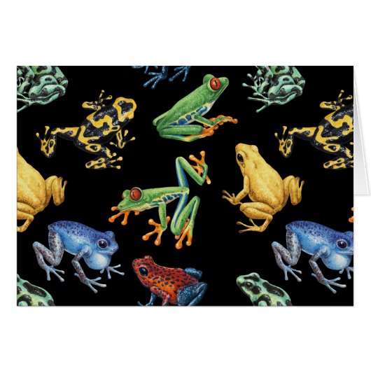 Frogs on black cards (Front Horizontal)